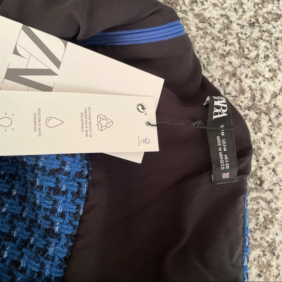 ZARA BLUE TEXTURED WEAVE TANK DRESS - Picture 8 of 9